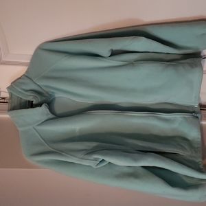 Columbia Jacket ladies large zipper front and pull tabs on each side at bottom